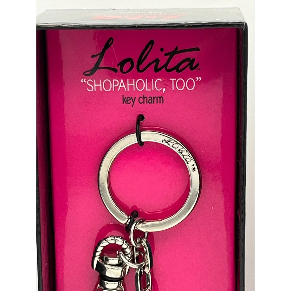 Lolita Shopaholic Too Key Charm Hot Pink Handbag Purse Keychain NIB